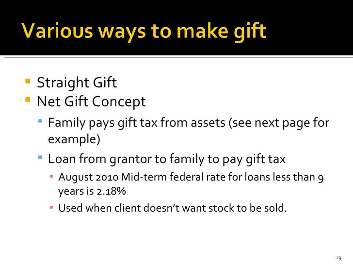 Making Taxable Gifts in 2010