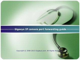 Gigaeye IP camera port forwarding guide

Copyright © 2009-2013 Gigaeye.com. All Rights Reserved

 