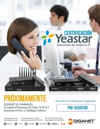 Certificación Yeastar en Guatemala
