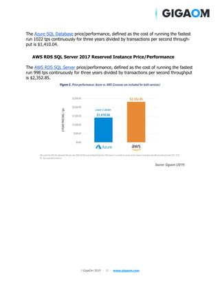 SQL in the cloud performance benchmarks | PDF