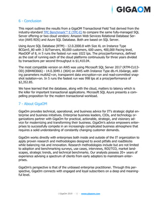 SQL in the cloud performance benchmarks | PDF
