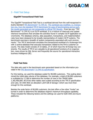 SQL in the cloud performance benchmarks | PDF