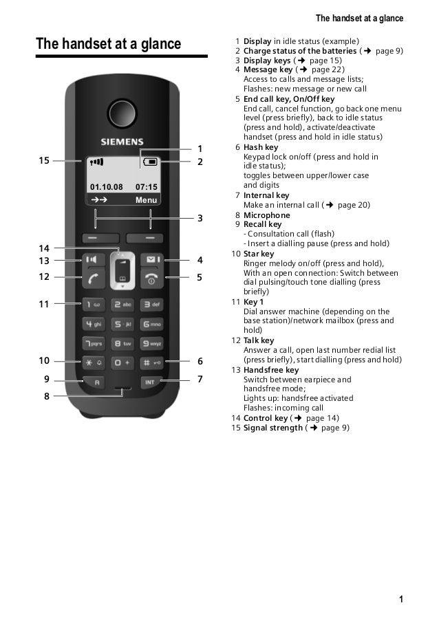Gigaset a58 handset user manual