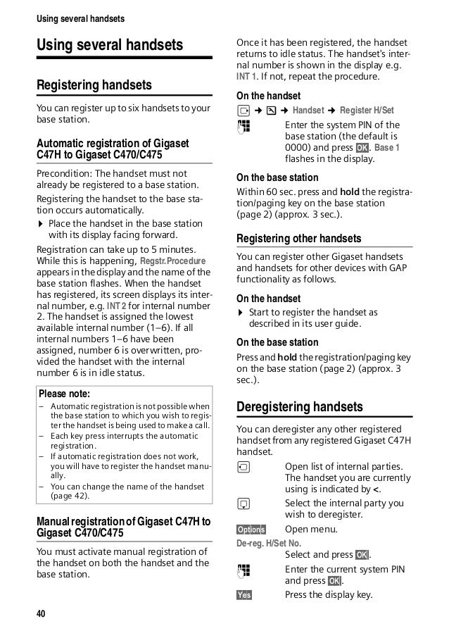 Gigaset C470 C475 User Guide