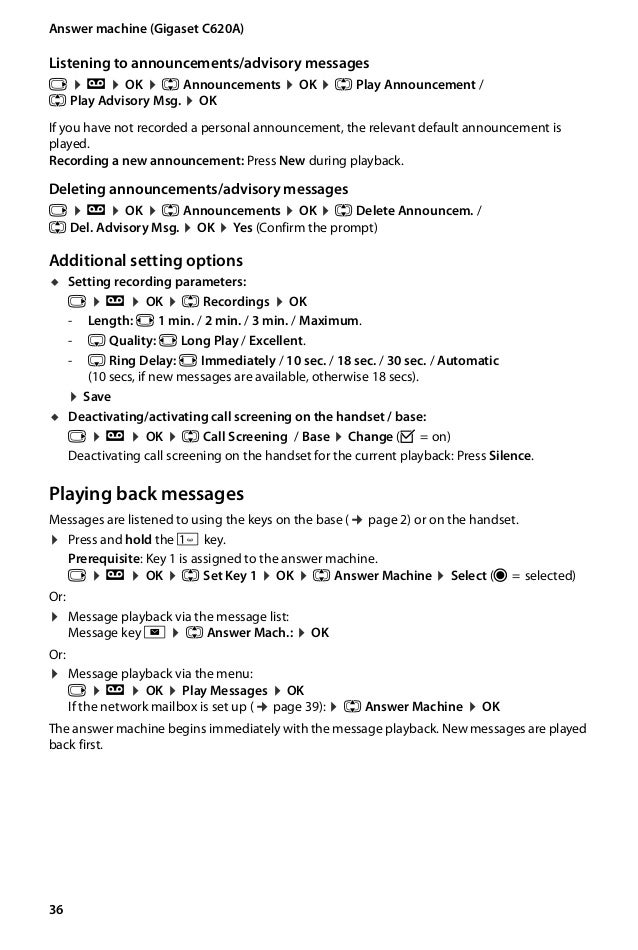 Gigaset C6a Digital Cordless Telephone User Guide