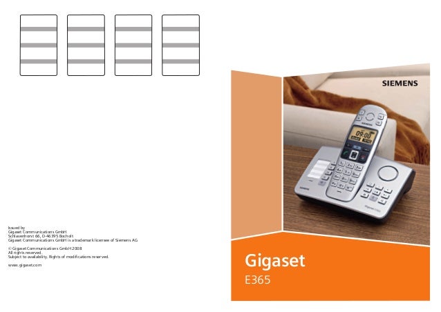 Gigaset 65 Telephone User Guide