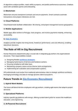 Gig App Algorithm Gig Economy Recruitment.pdf for the employers | PDF