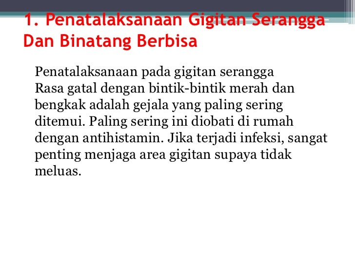 Gigitan serangga dan binatang berbisa