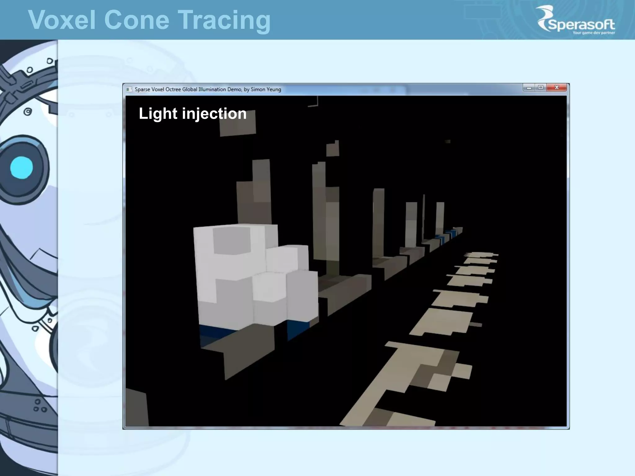 Voxel Cone Tracing

Light injection

 