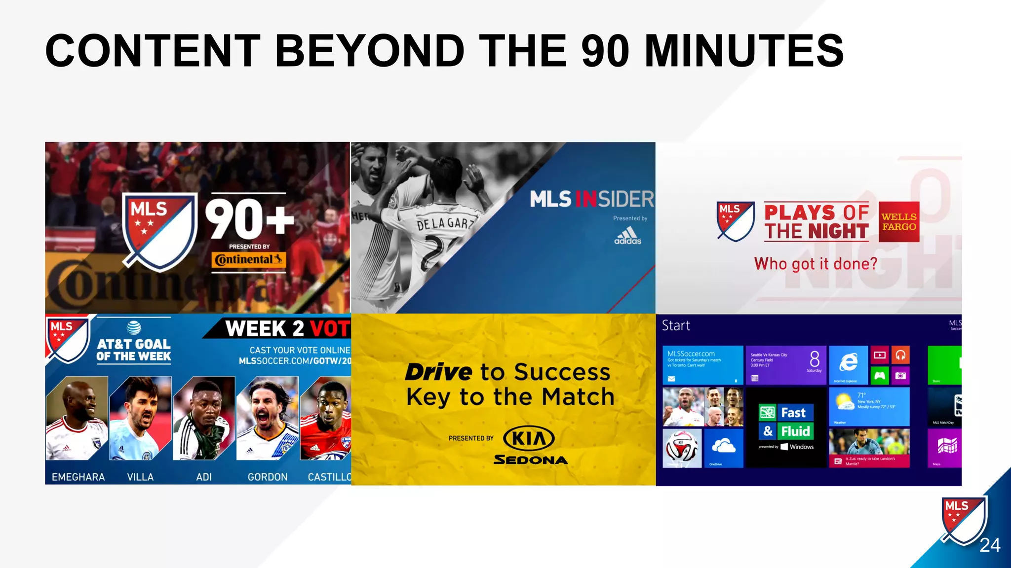 CONTENT BEYOND THE 90 MINUTES
24
 