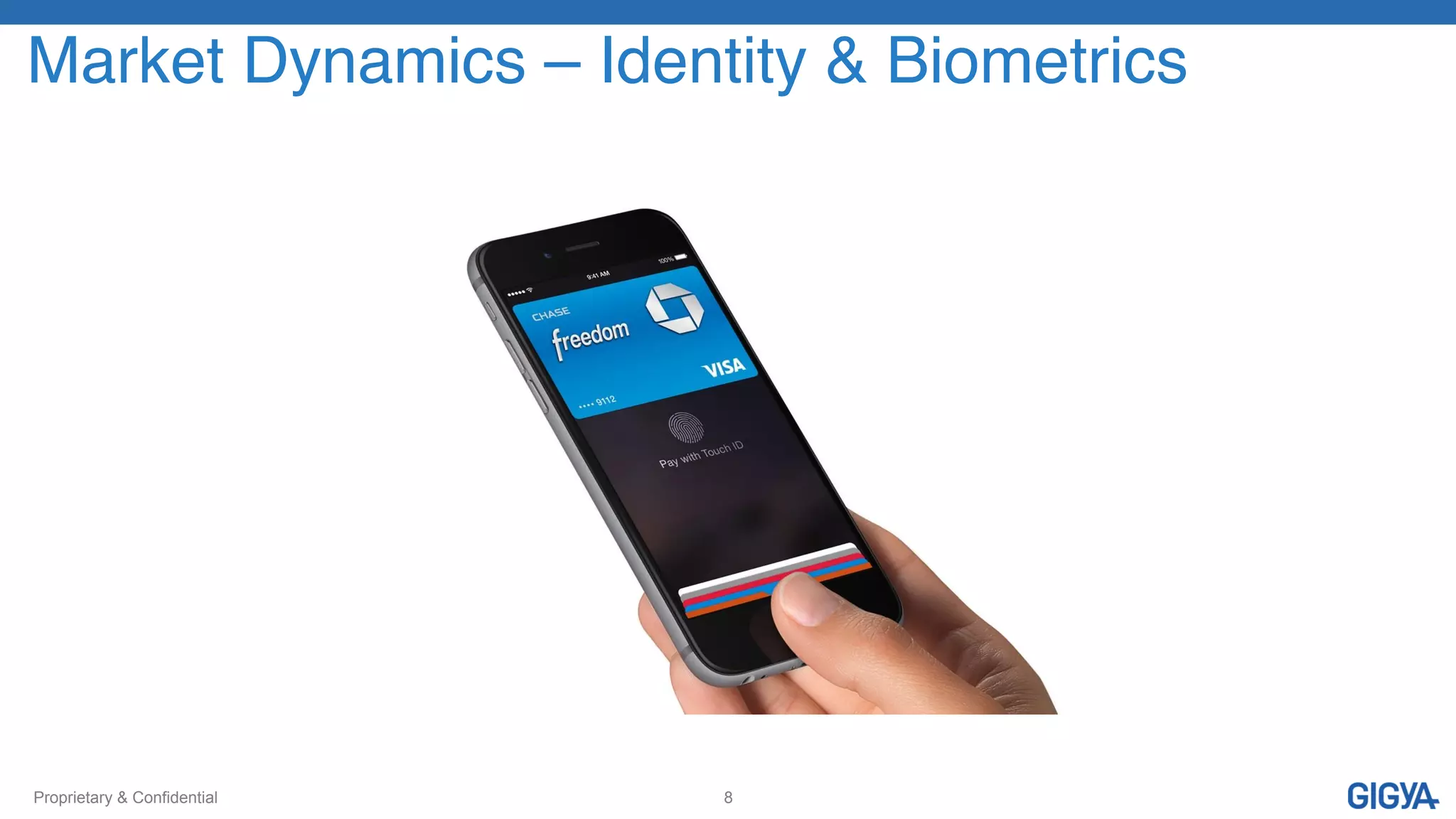 Proprietary & Confidential 8
Market Dynamics – Identity & Biometrics!
 