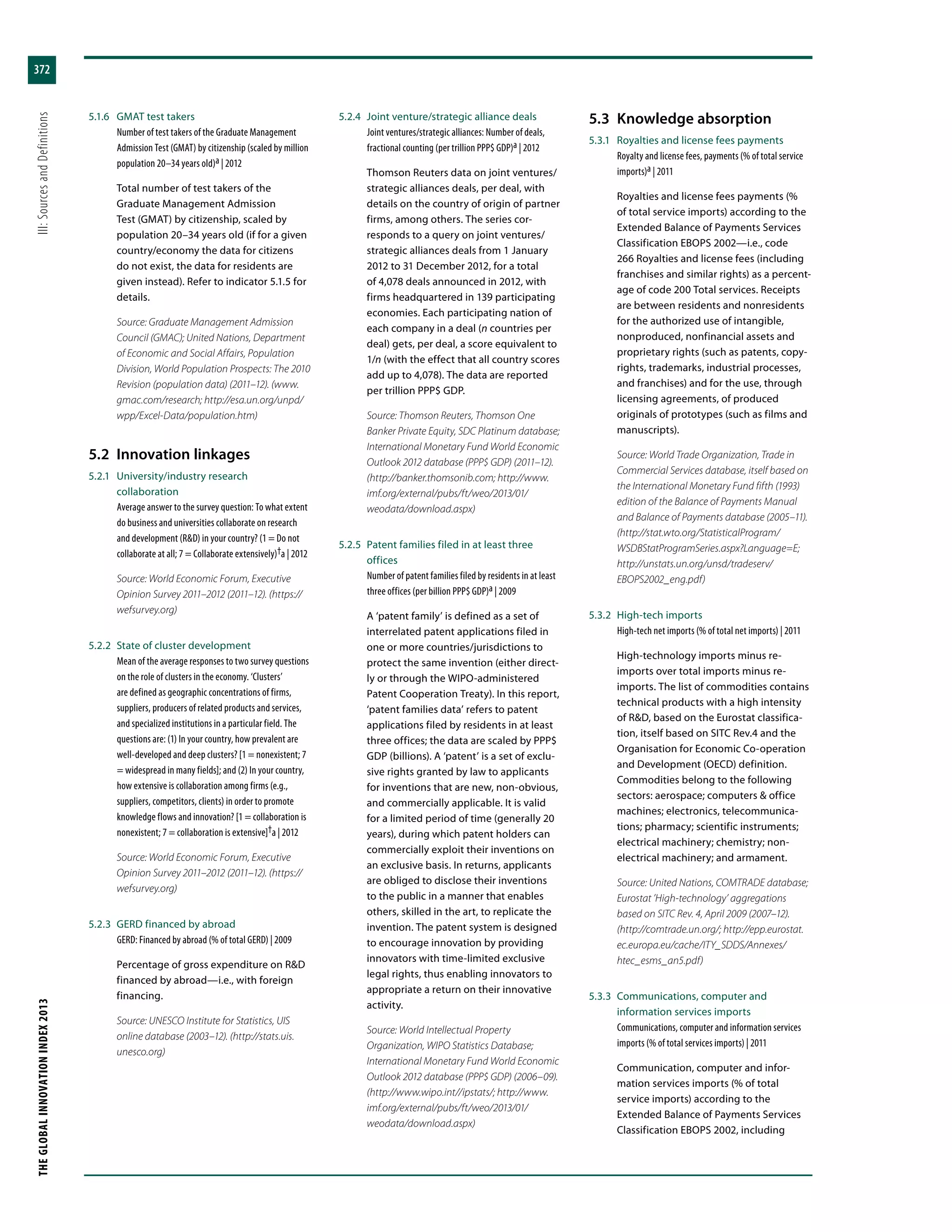 Global Innovation Index 2013