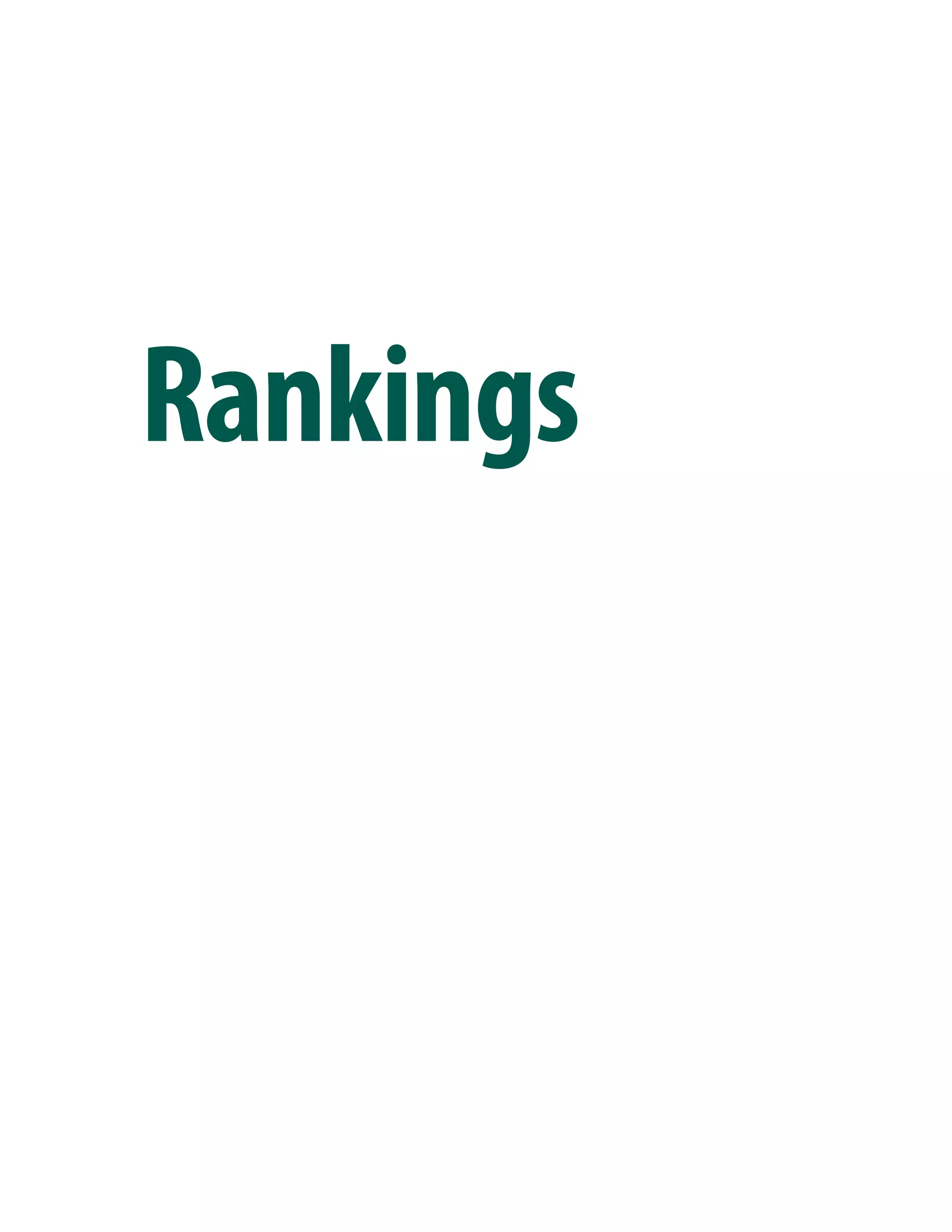 Rankings
 
