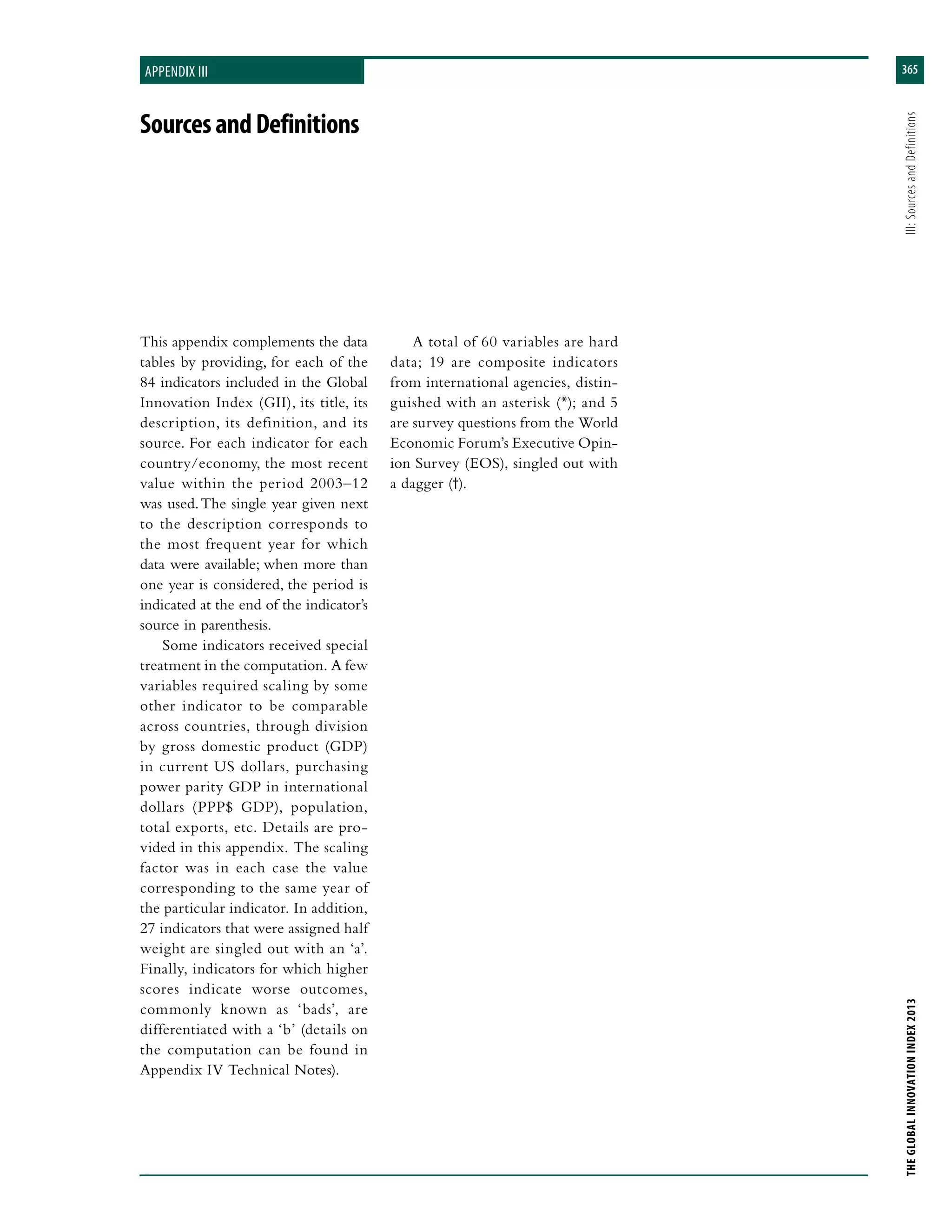 The Global Innovation Index 2013