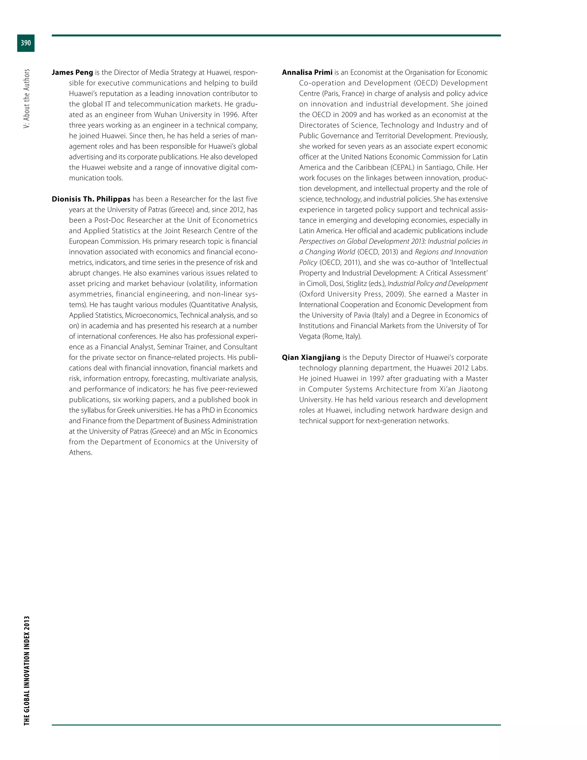The Global Innovation Index 2013