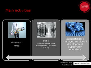 GIL MONACO 2015
Martin Péronnet
www.monaco.mc
Main activities
 