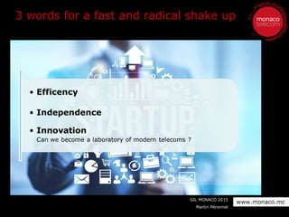 GIL MONACO 2015
Martin Péronnet
www.monaco.mc
3 words for a fast and radical shake up
 