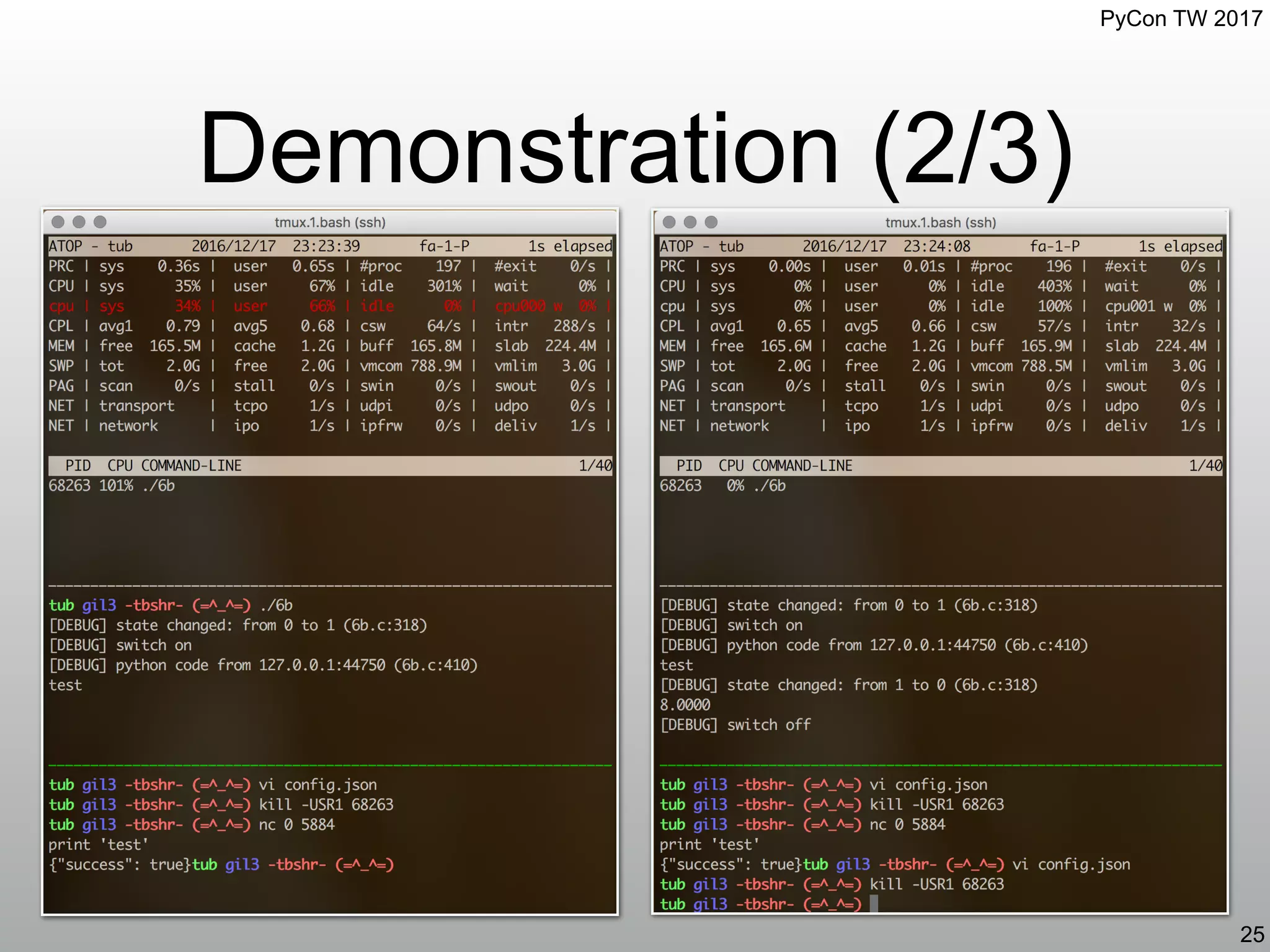 PyCon TW 2017
Demonstration (2/3)
25
 