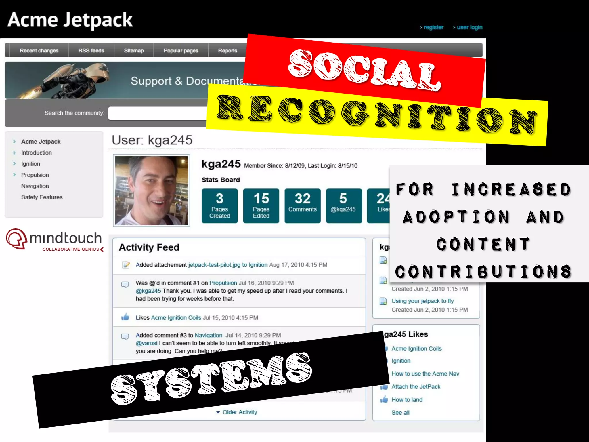 For increased
 adoption and
   content
contributions
 