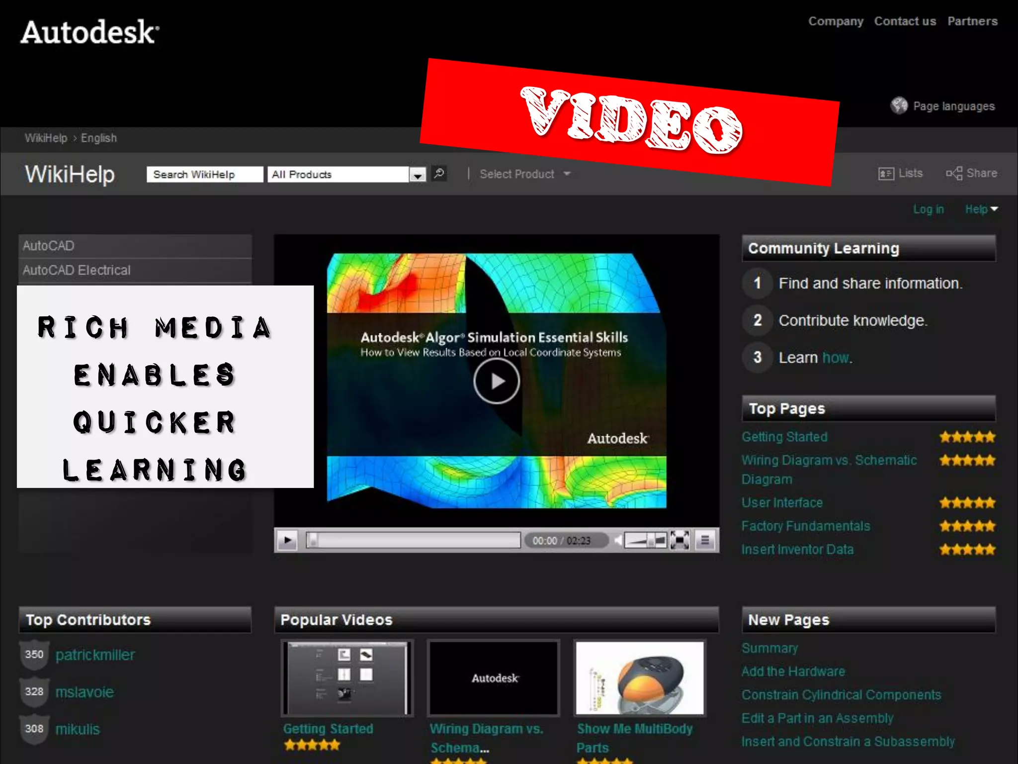 Rich media
  enables
 quicker
 learning
 