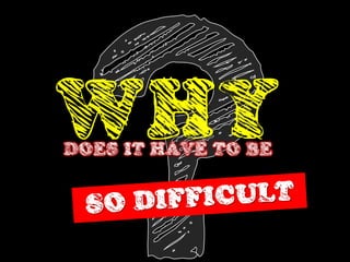 WHY
DOES IT HAVE TO BE
 