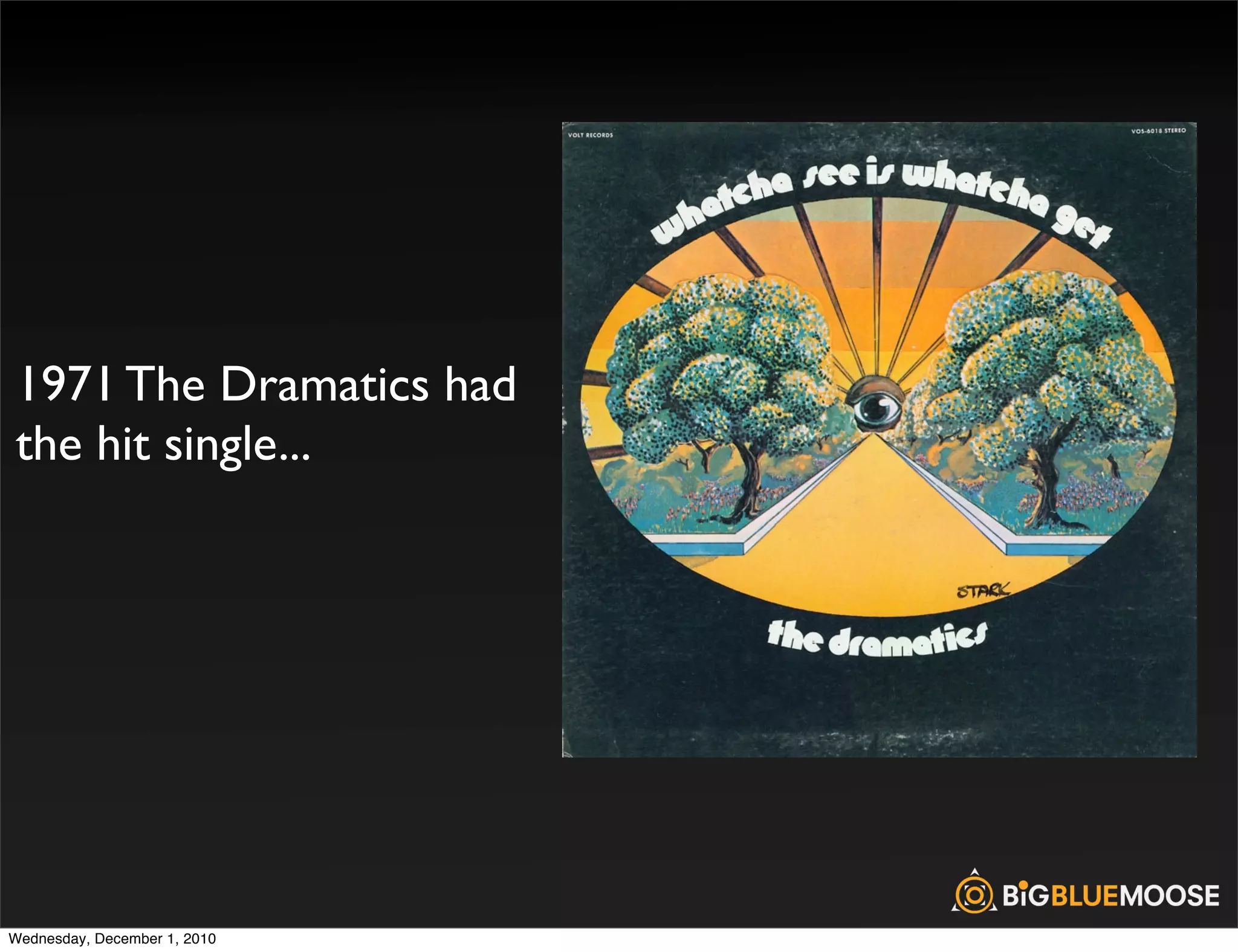 1971 The Dramatics had
the hit single...




Wednesday, December 1, 2010
 