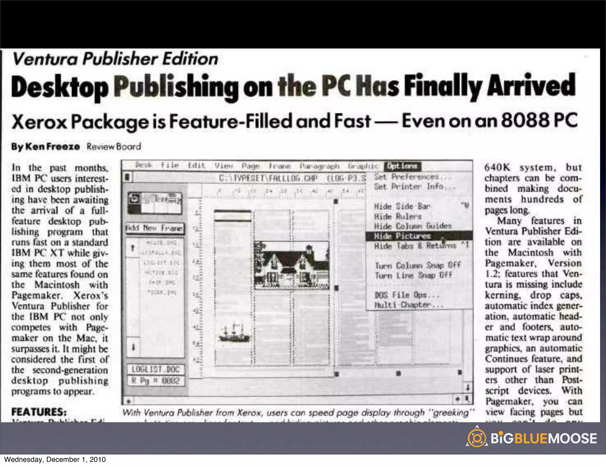 Wednesday, December 1, 2010
 