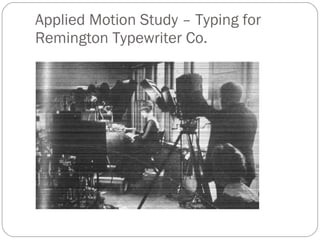 Applied Motion Study – Typing for Remington Typewriter Co. 
