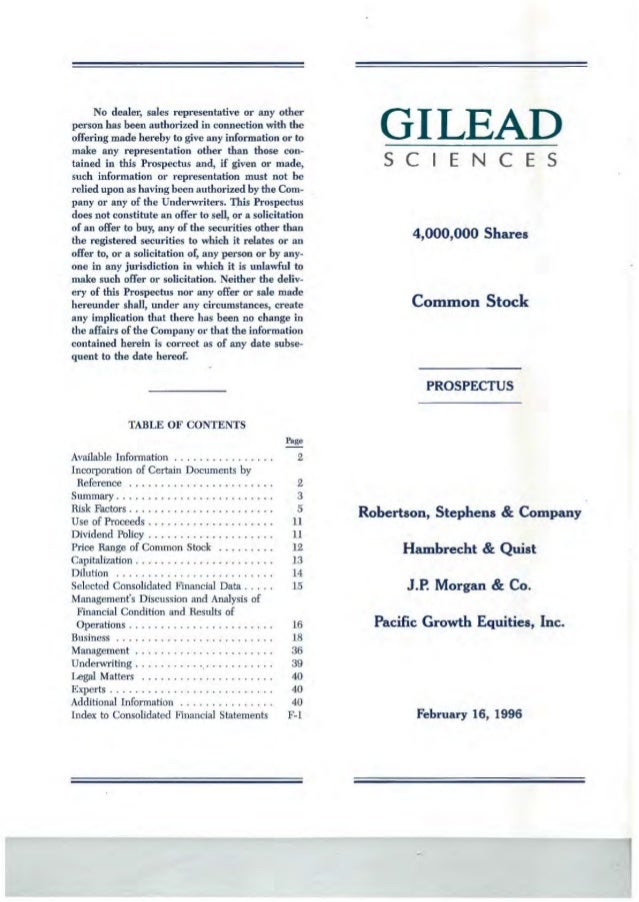 Gilead employee stock options