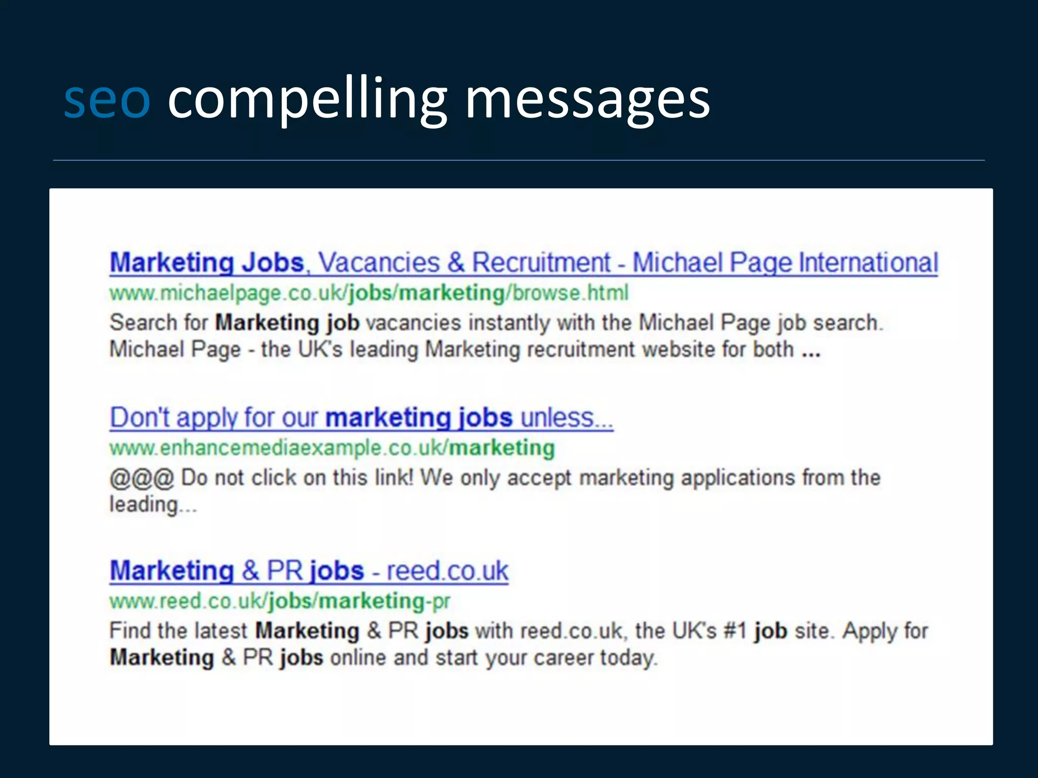 seo compelling messages
 