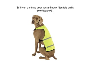 Et il y en a même pour nos animaux (des fois qu’ils soient jaloux) : 