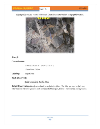 Gilgit field report by zeeshan (uoh ) | PDF