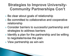 Distrust of partnerships is general stance