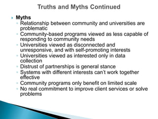 Truths and Myths ContinuedMyths