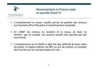 Heureusement la France reste
un paradis fiscal !!!

L’investissement en loueur meublé permet de générer des revenus
non fi...