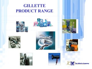 GILLETTE PRODUCT RANGE 
