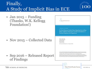 S L I D E 12
Finally,
A Study of Implicit Bias in ECE
• Jan 2015 – Funding
(Thanks, W.K. Kellogg
Foundation!)
• Nov 2015 – Collected Data
• Sep 2016 – Released Report
of Findings
 