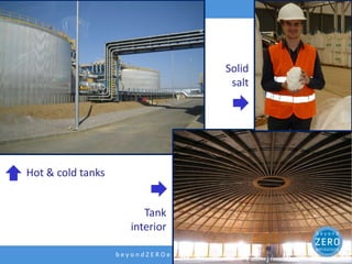 Solid
                                              salt




Hot & cold tanks


                         Tank
                      interior

                   beyondZEROemissions.org
 