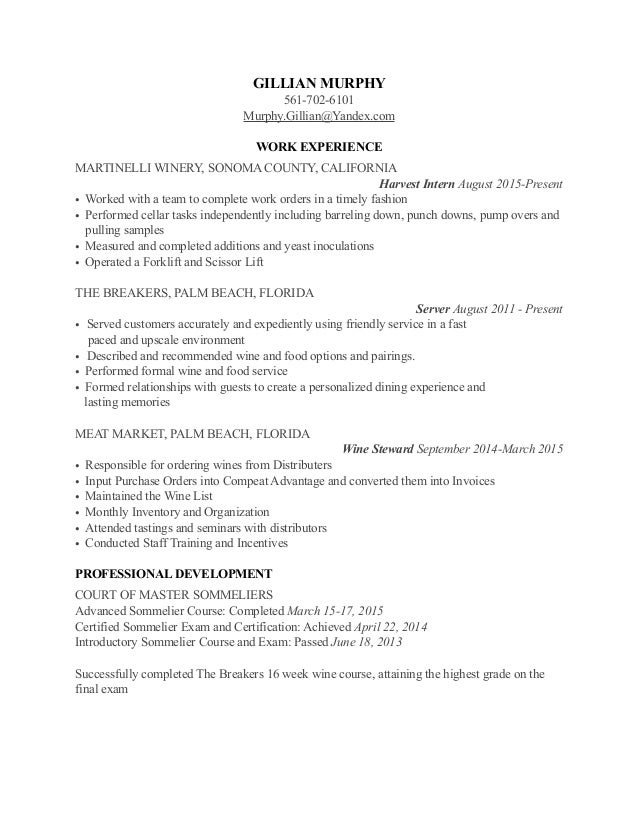 gillian murphy resume