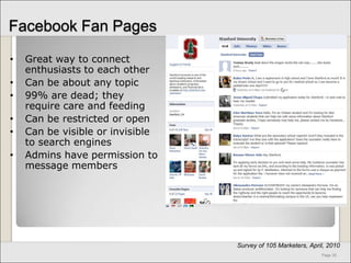 Mainstays of Social MediaBtoB Magazine Survey of 387 Marketers, April, 2010