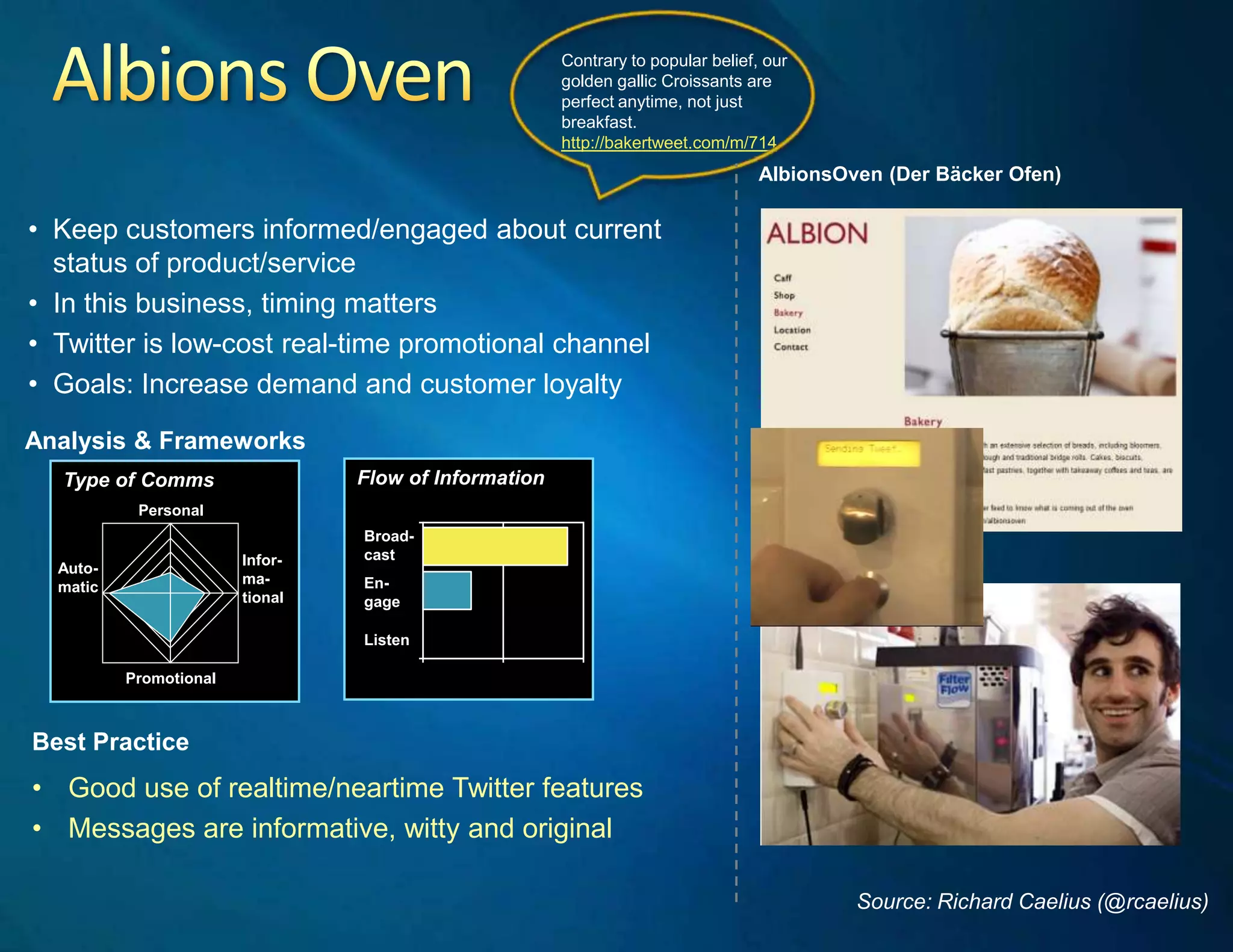 Talk about others, not yourselfThe Golden Ratio is 9:1For every one tweet promoting yourself, send nine promoting others