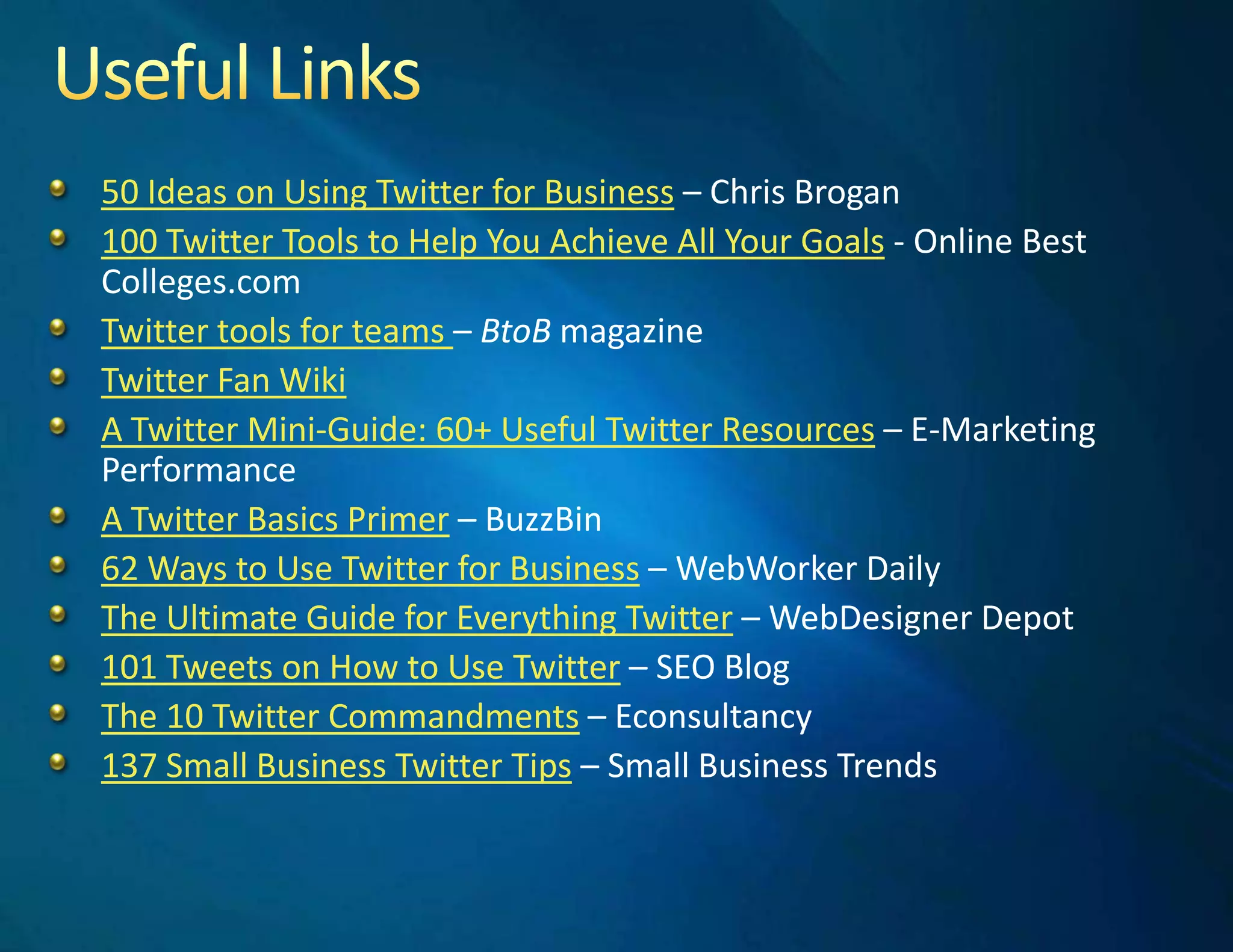 Take time to look up user IDs of others you quote@ShellyKramer: It's An Exciting Time to Be A Creative Type | http://bit.ly/c1FzxoDo not have your username "admin" when using a wordpress blog #wcmiaNew Mashable app is massive improvement from previous incantation and soo glad they dumped that 'graphic' or whatever it wasFacebook Problems Today: Photo Uploads Broken and Other Issues http://bit.ly/cuRs2n4 Reasons Why Nobody Reads Your Blog http://ow.ly/19kDd #BloggingTips by @binterestRomania seeks to tax fatty fast food http://is.gd/8JS5a16 unusual facts about the human body http://u.nu/3fpw5