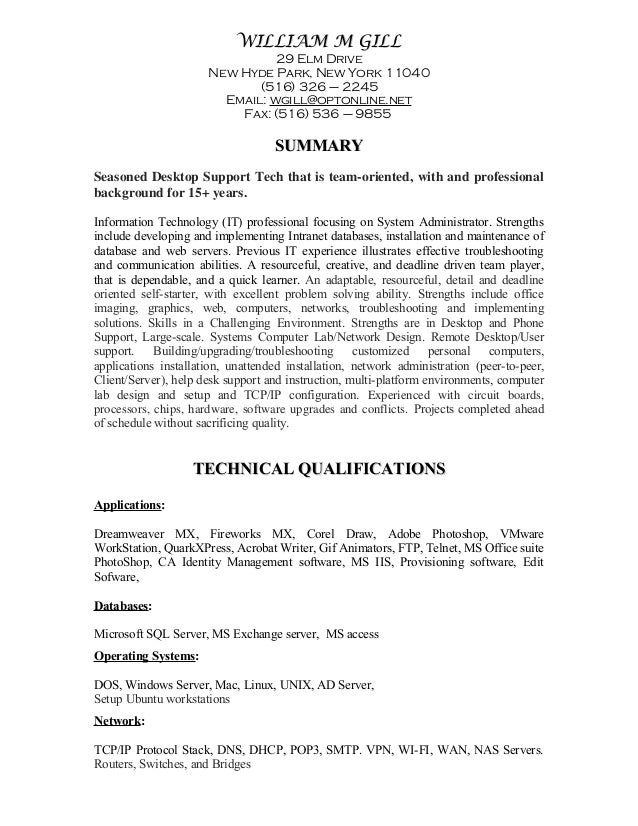 service tech resume