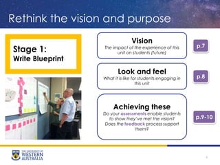 9
Vision
The impact of the experience of this
unit on students (future)
Look and feel
What it is like for students engagin...