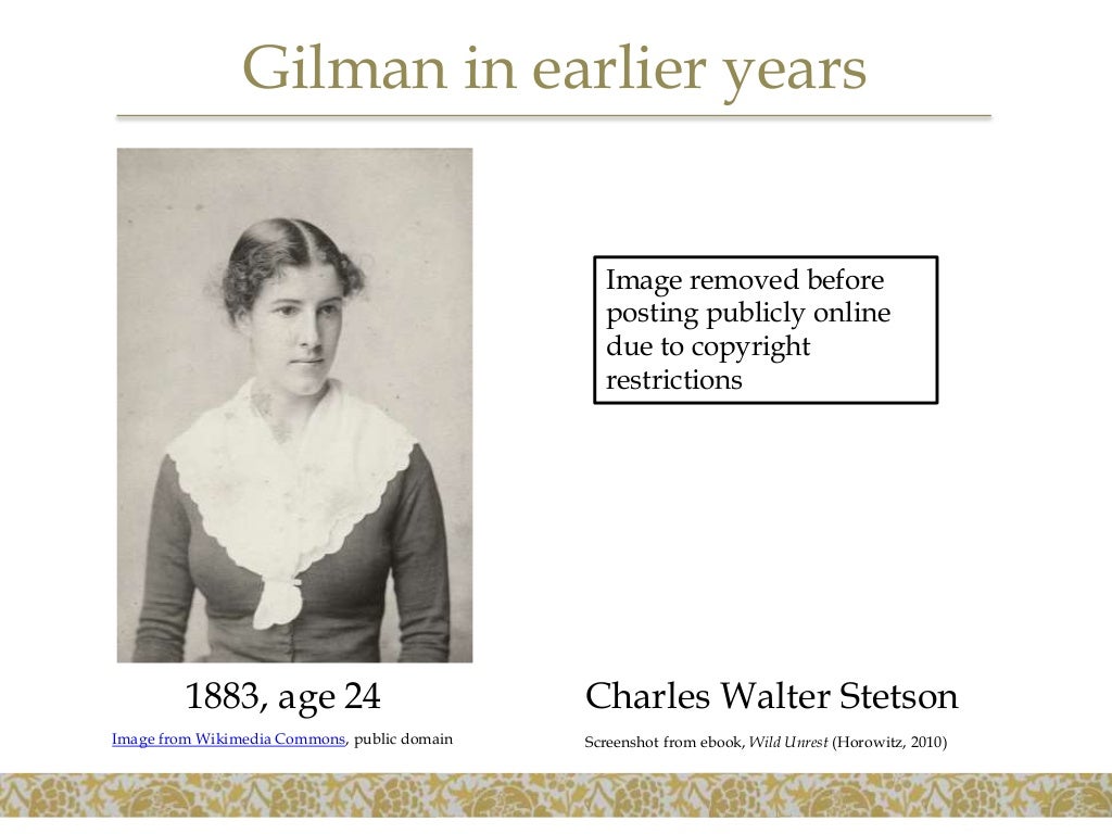 Charlotte perkins stetson the yellow wallpaper perstep