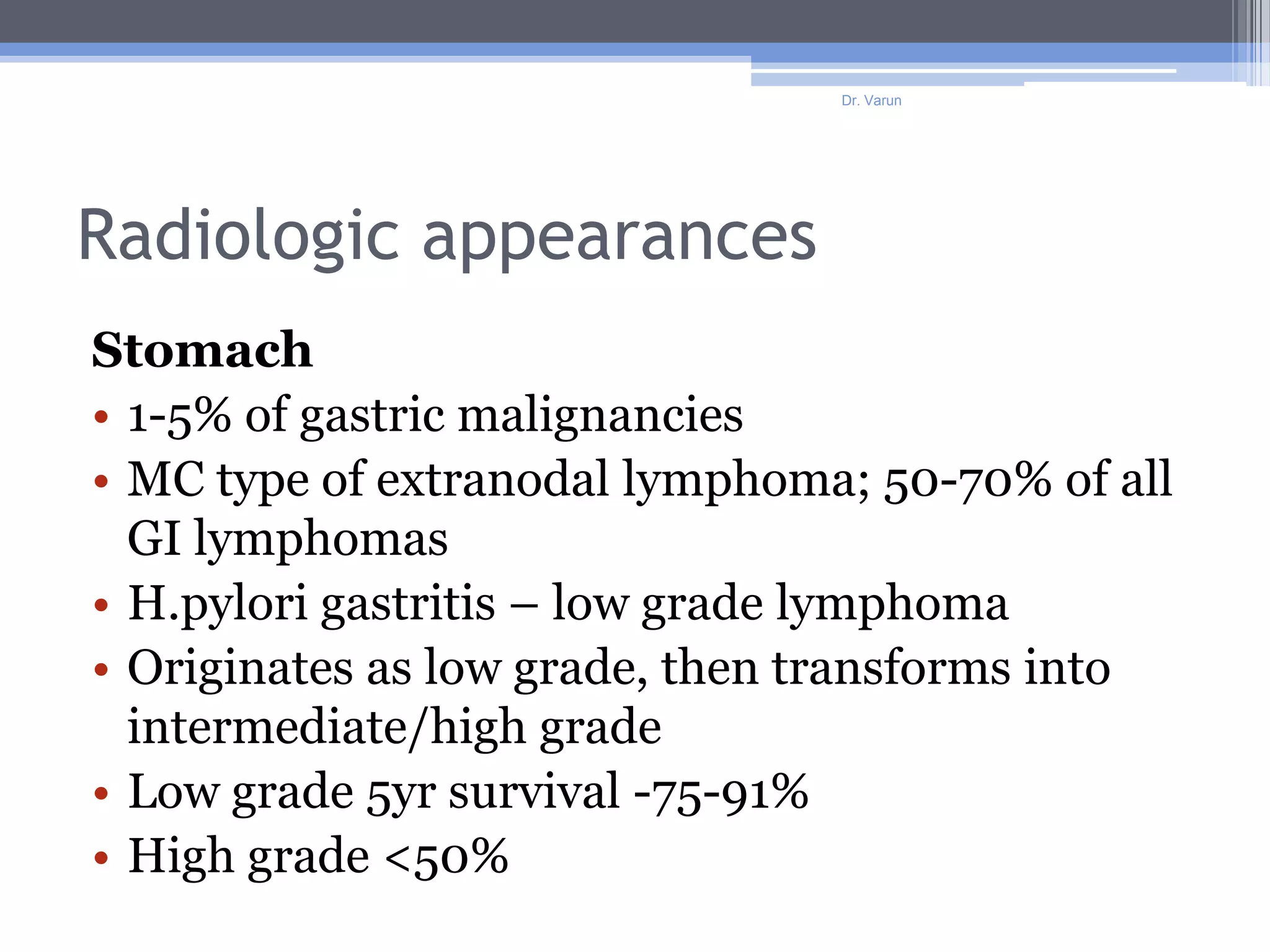 Gastrointestinal lymphoma | PPTX