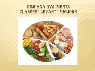 GIMCANA D’ALIMENTS
CLASSES LLEVANT I MIGJORN
 