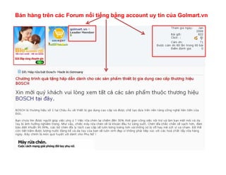 Bán hàng trên các Forum nổi tiếng bằng account uy tín của Golmart.vn
 