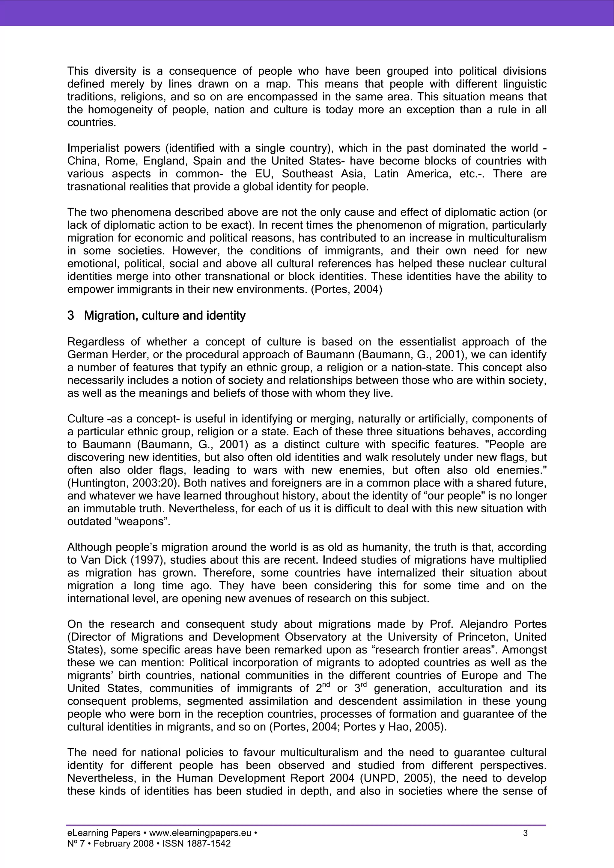 Migrations and the Net: new virtual spaces to build a cultural identity