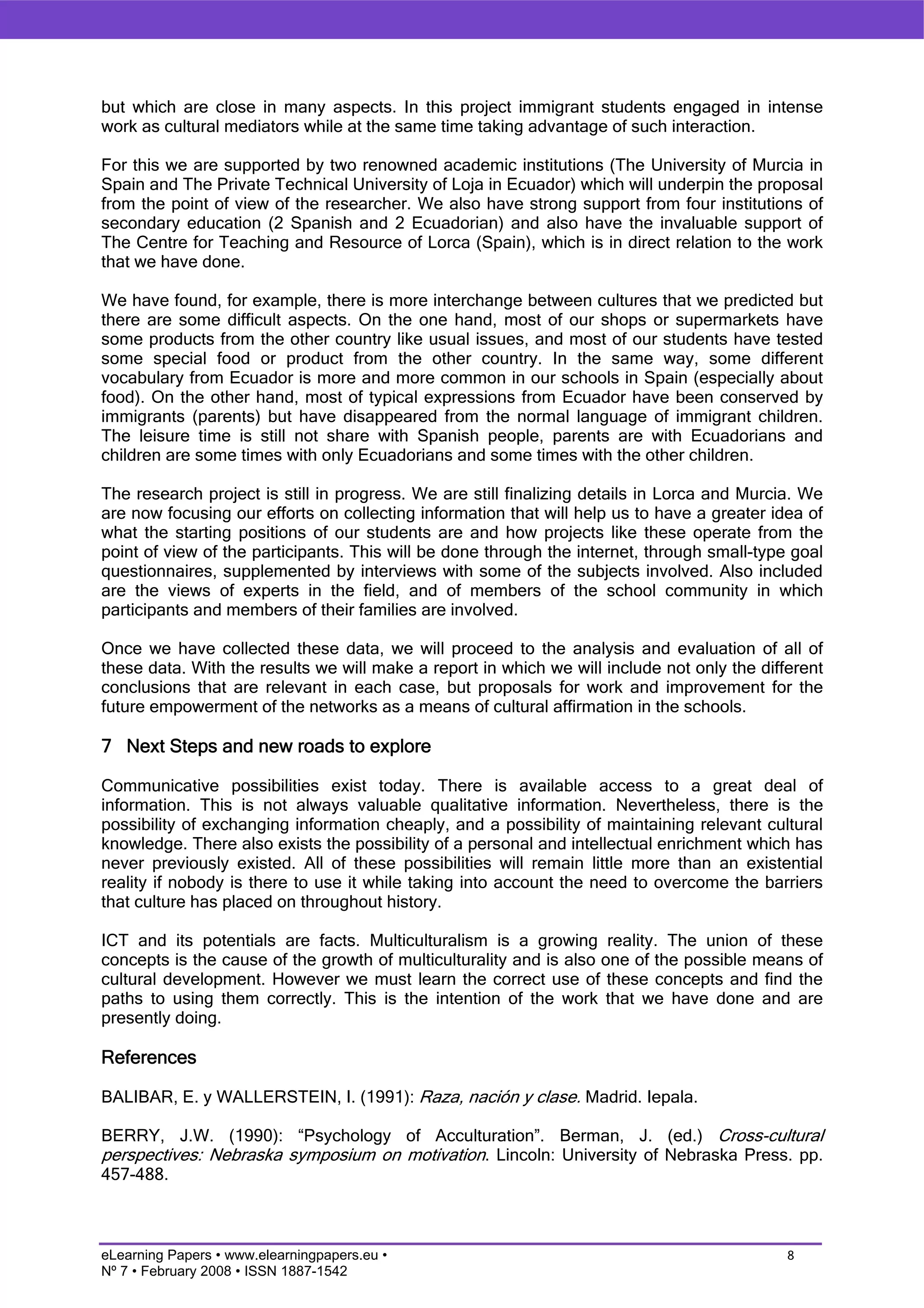 Migrations and the Net: new virtual spaces to build a cultural identity